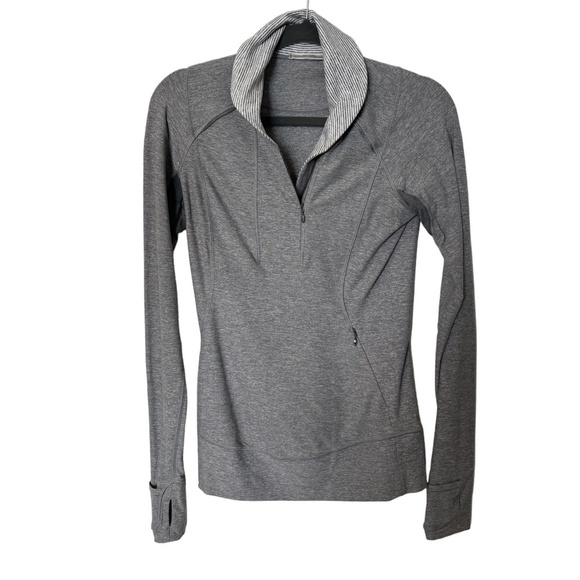 Lululemon Think Fast Pullover Size 4 Gray - Picture 8 of 15